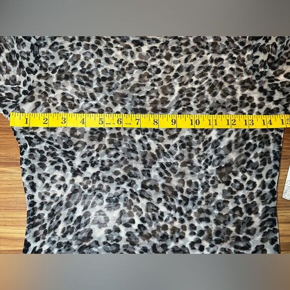 Altard State leopard print mesh crop top size S - Picture 5 of 6